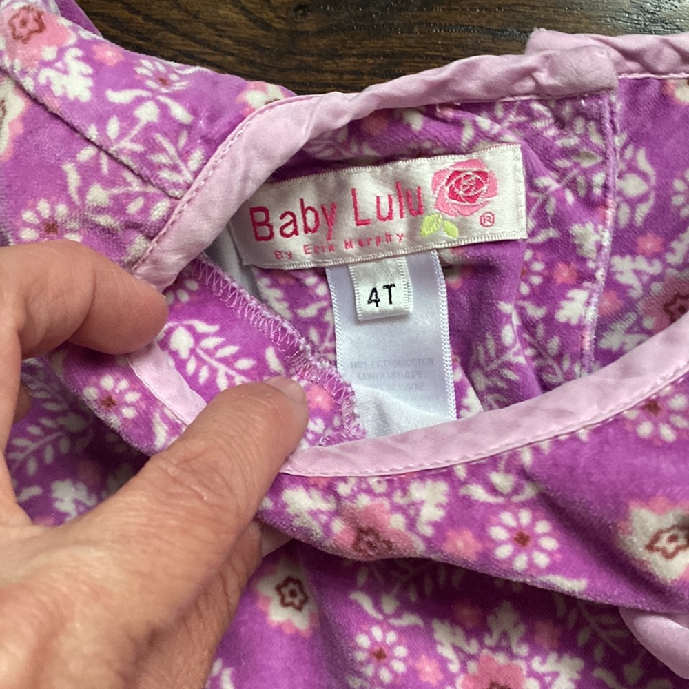 Baby Lulu Purple Patterned Dress - Picture 3 of 4
